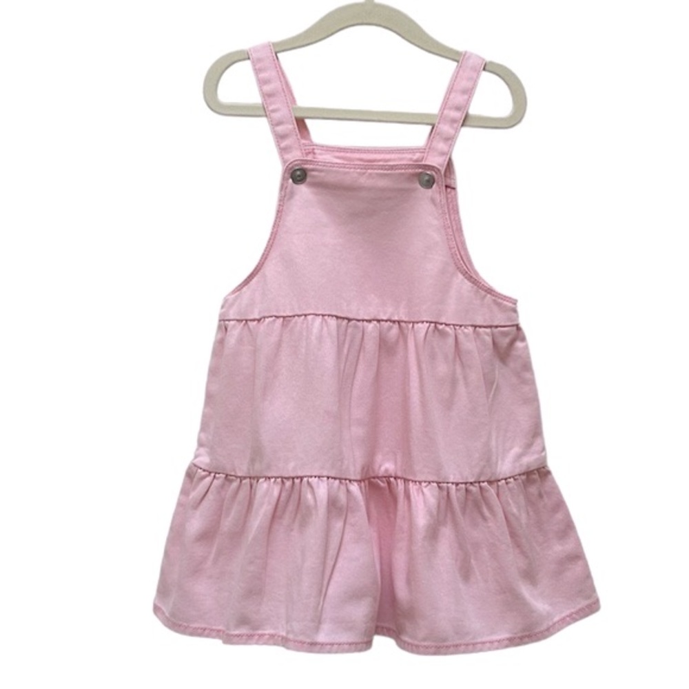 Wonder Nation Tiered Overall Pink Dress